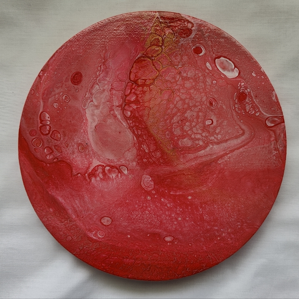Original Acrylic Art - Round 8" x  8" Canvas